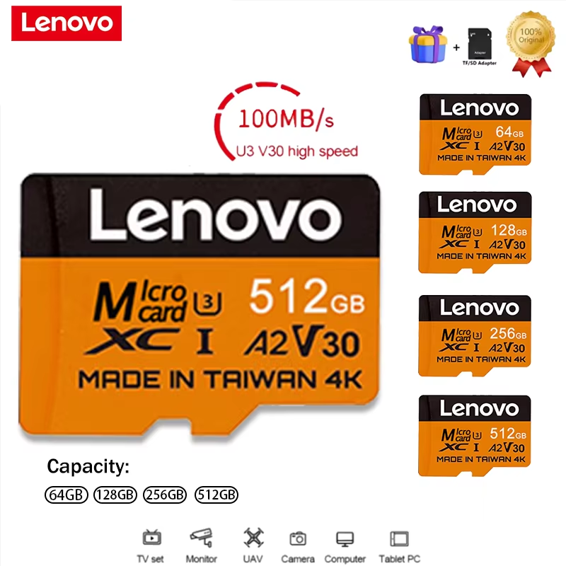 Gaming Console Lenovo - Lenovo Secure 512GB SD Cards Micro