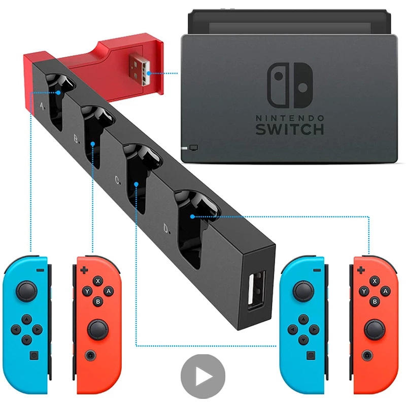 Gaming Console Zone - Dock Charging Docking Station For Nintendo